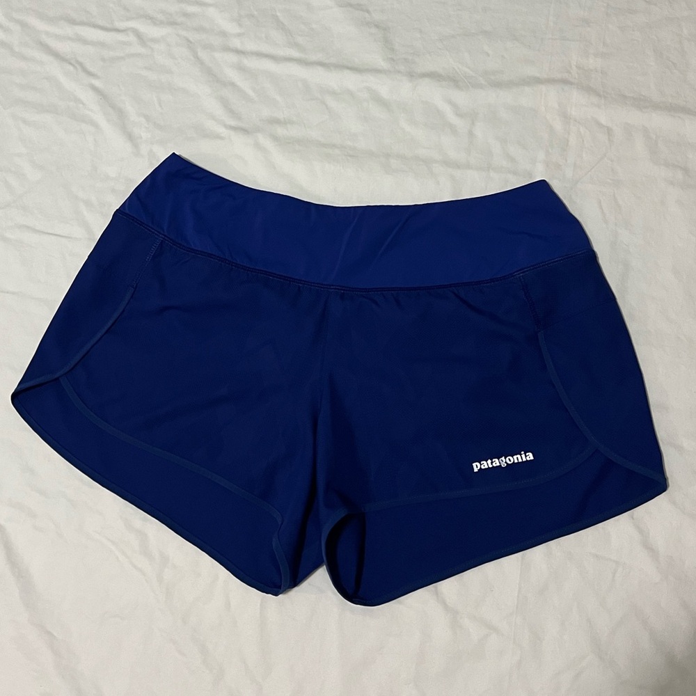 Patagonia Blue Athletic Shorts Lightweight Performance